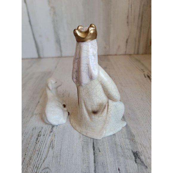 Nativity scene king gift sheep xmas ceramic home decor figure set - Picture 4 of 5